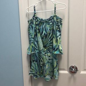 Girls Margot off the shoulder romper